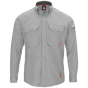 Men's FR IQ Series Comfort Lightweight Button Down Shirt in Gray